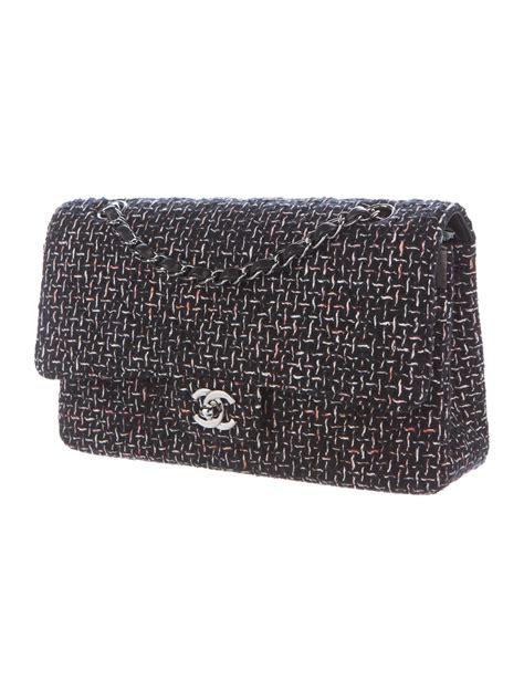 chanel tweed make up bag|Chanel tweed medium bag.